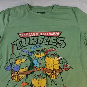 Teenage Mutatn Ninja Turtles Graphic Short Sleeve Shirt Youth Boys Size L Green